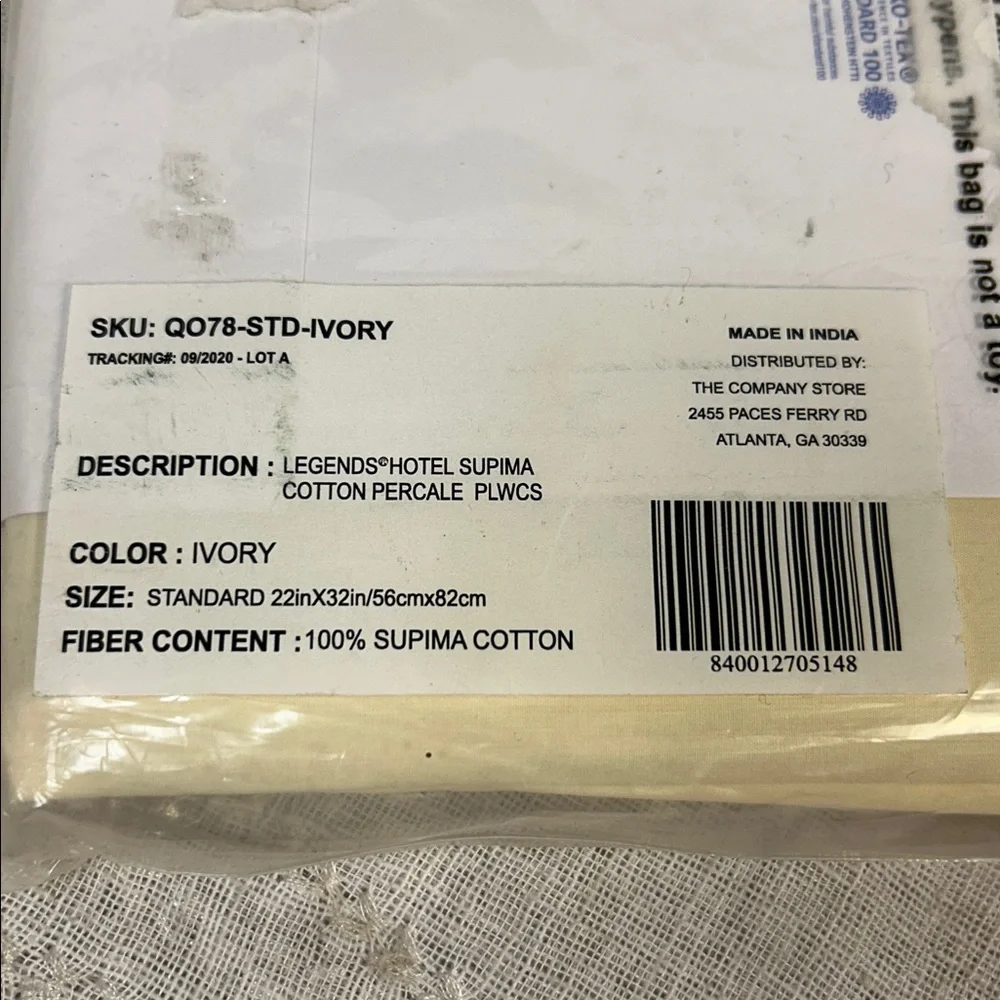 NWT The Company Store standard pillowcase